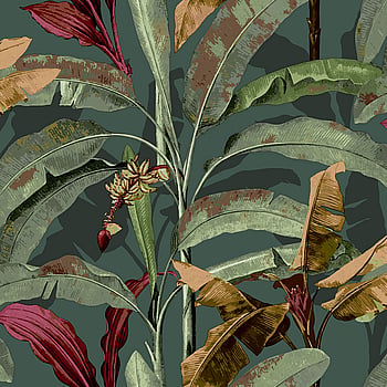 Galerie Wallcoverings Product Code 18544 - Into The Wild Wallpaper Collection - Green Red Colours -  