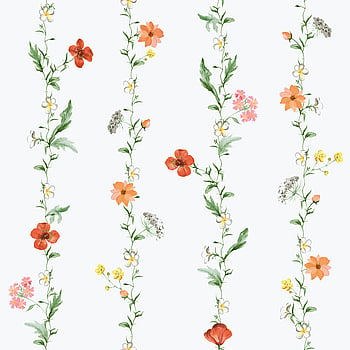 Galerie Wallcoverings Product Code 1902-4 - Spring Blossom Wallpaper Collection - Green Coral White Colours -  