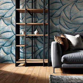 Galerie Wallcoverings Product Code 35507 - Odyssey Wallpaper Collection - Blue silver Colours -  