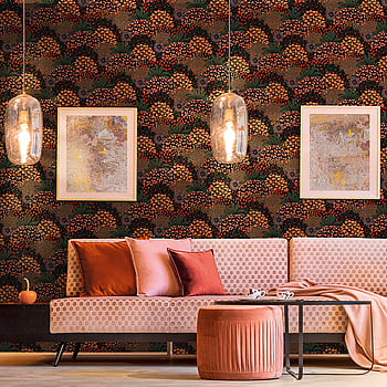 Galerie Wallcoverings Product Code FS72040 - Fusion Wallpaper Collection - Orange Green Black Colours -  